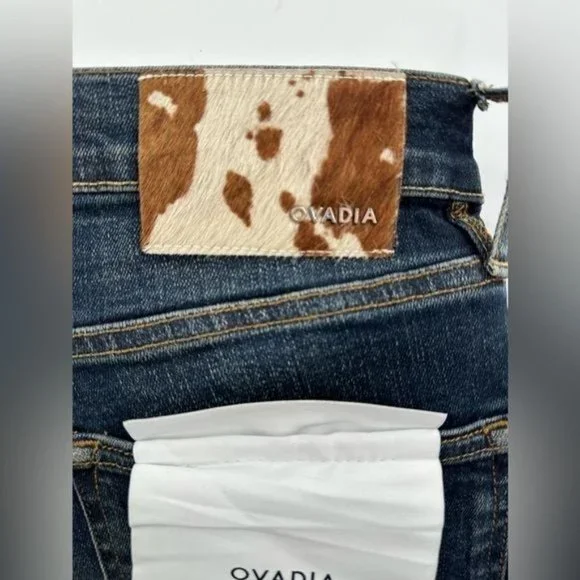 Ovadia New York 001 Skinny Dark Wash Blue Jeans Size 34x33 $250 NWT (A4) - Picture 2 of 11